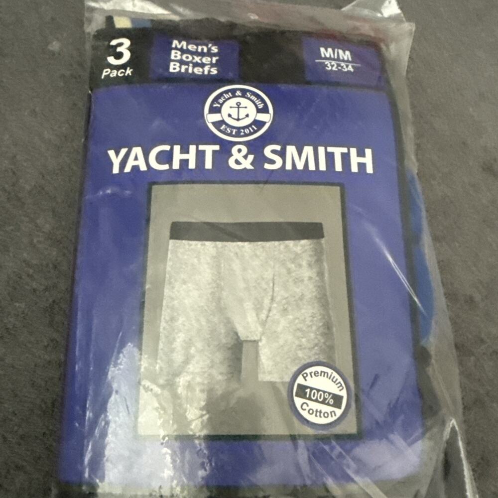 4 for $20 Yacht & Smith Men’s Boxer Briefs, Multicolor, Medium